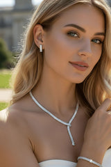 Luxury Baguette Crystal Jewelry Set..