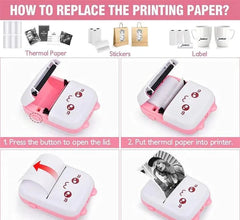 Portable Mini Pocket Printer BT Thermal Printer..