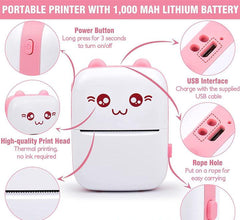 Portable Mini Pocket Printer BT Thermal Printer..